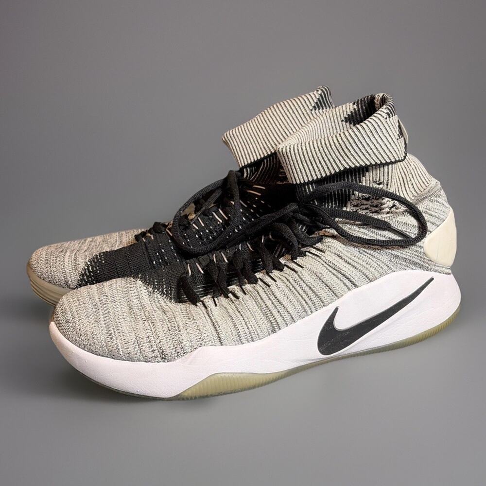 Nike Hyperdunk 2016 Elite Flyknit Oreo Black White Mens 12 843390-010 Basketball